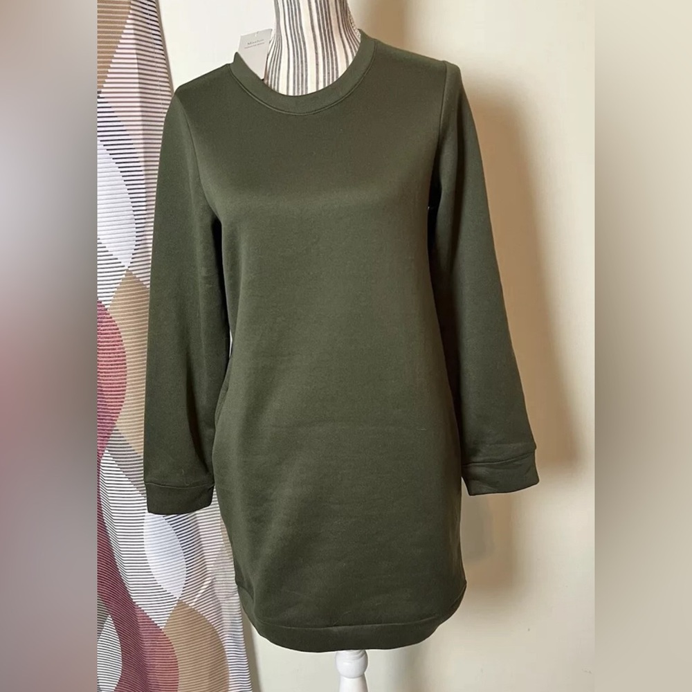 Miselon Women's Casual Fleece Long Pullover  Dress Long Sleeve Small Pockets